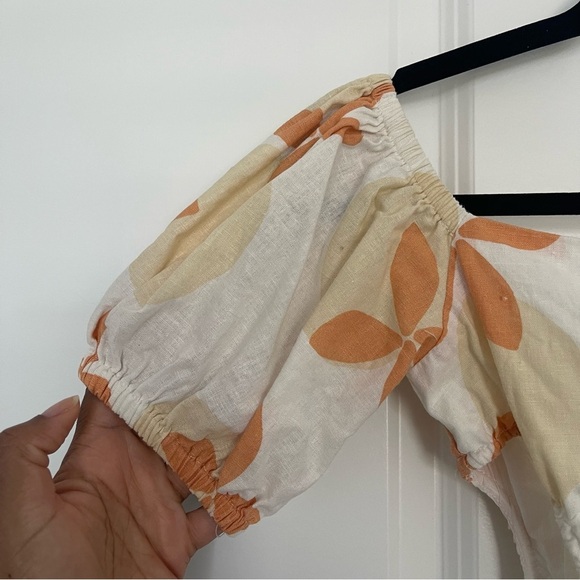 Sabo Skirt Zola Floral Linen Cotton Side Cutout Mini Dress - Picture 5 of 11